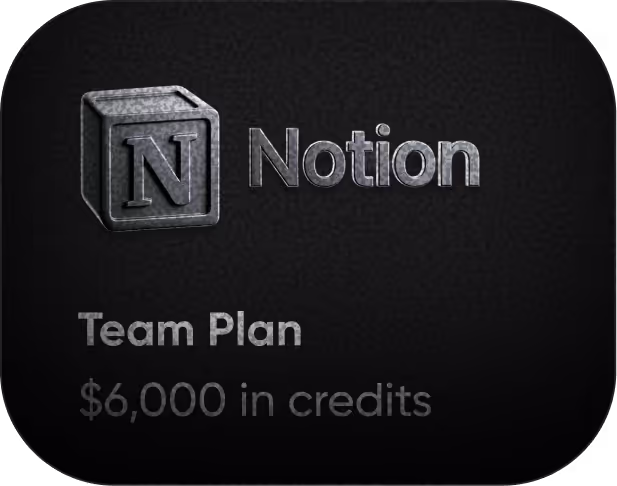 Notion Team Plan — $6,000 in credits