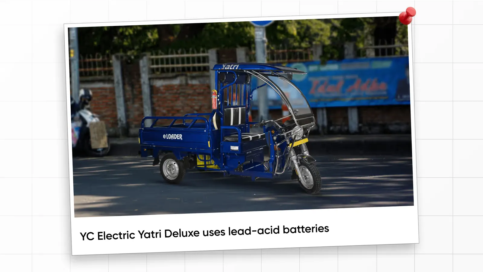 YC Electric Yatri Deluxe uses lead-acid batteries