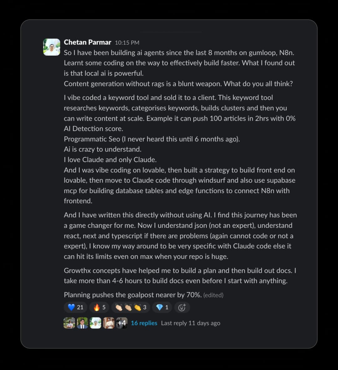 Slack message 3
