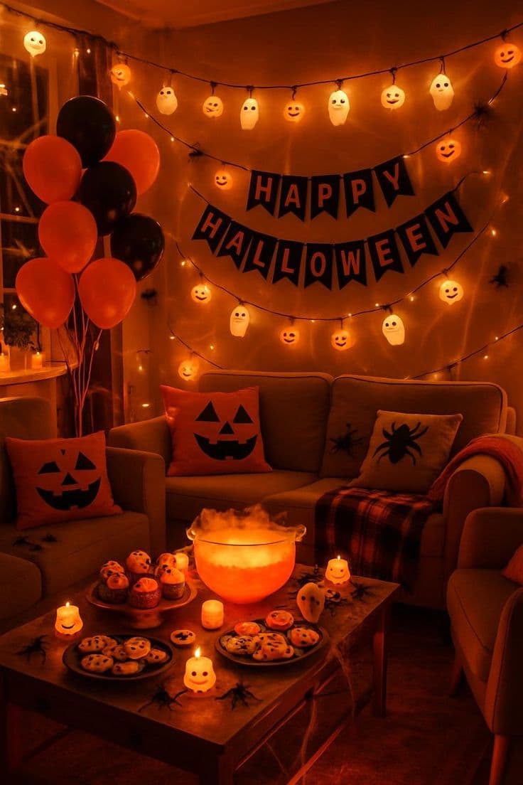 Life and love power fun DIY Halloween living room….jpeg
