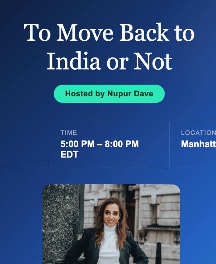 Move to India Talk NYC