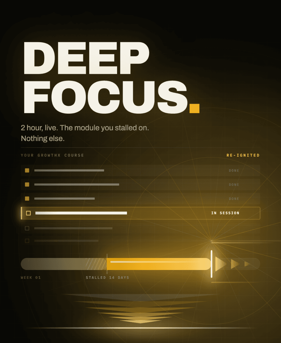 Deep Focus Session: Restart Your Stalled GrowthX Course