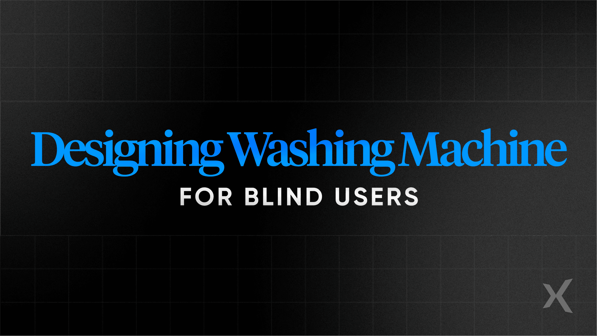 Washing machine: Inclusive design principles