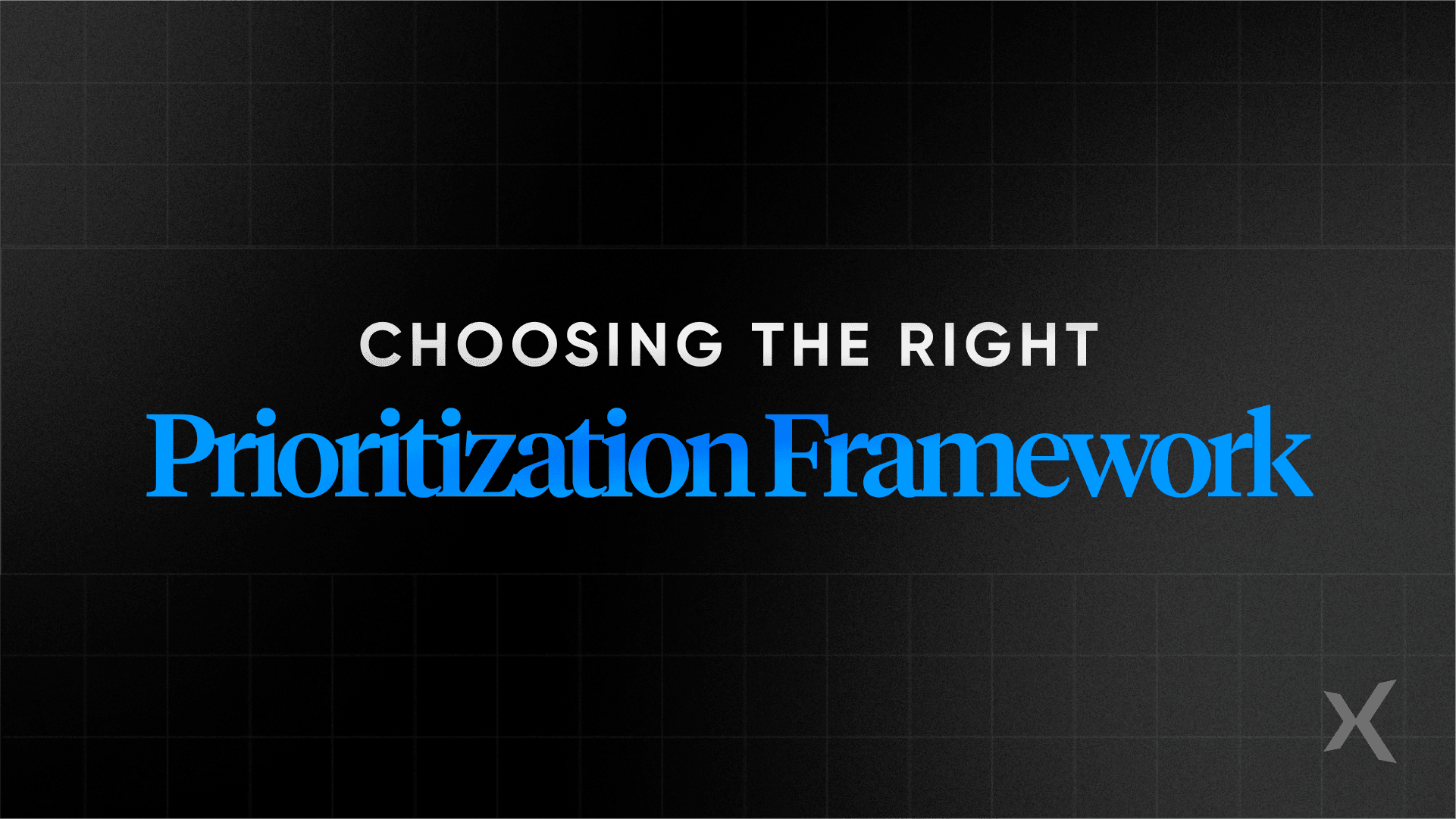 Which framework to use when