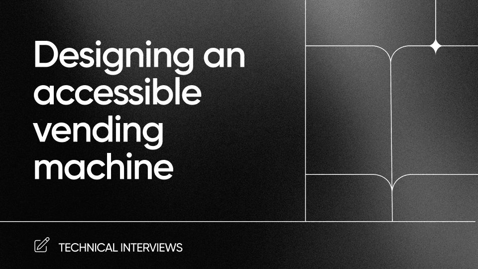 Accessible vending machine: Design considerations